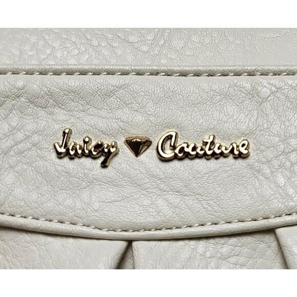 Juicy Couture Cream Pebbled Wristlet Purse‎ Organizer - Picture 5 of 8